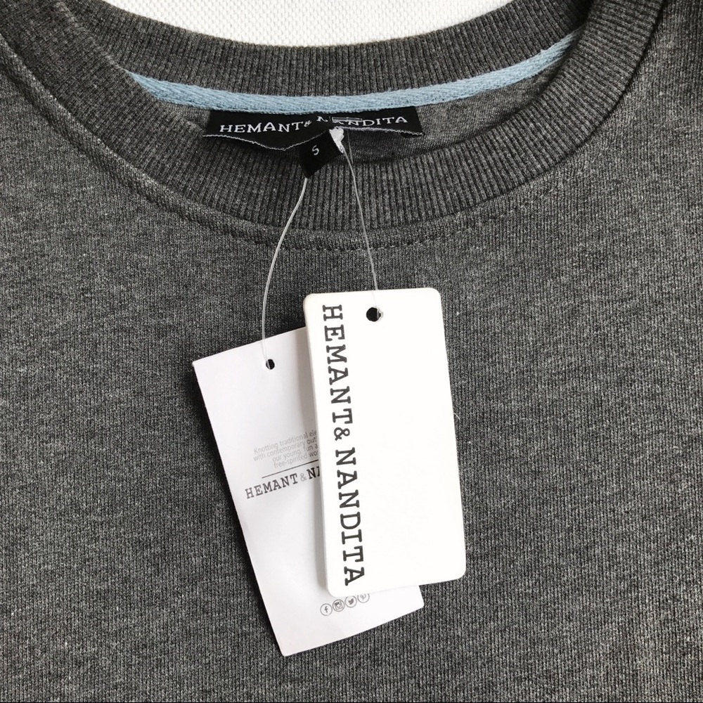 Hemant & Nandita Embellishments Grey Sweatshirt  - Picture 5 of 7